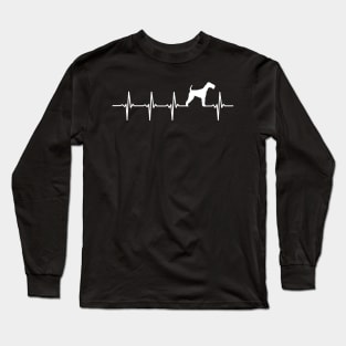 Terrier Heartbeat Gift For Terrier Lovers Long Sleeve T-Shirt